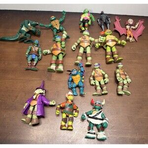 Vintage Lot Of 15 TMNT teenage mustang ninja turtles Action Figures 1990s-2014
